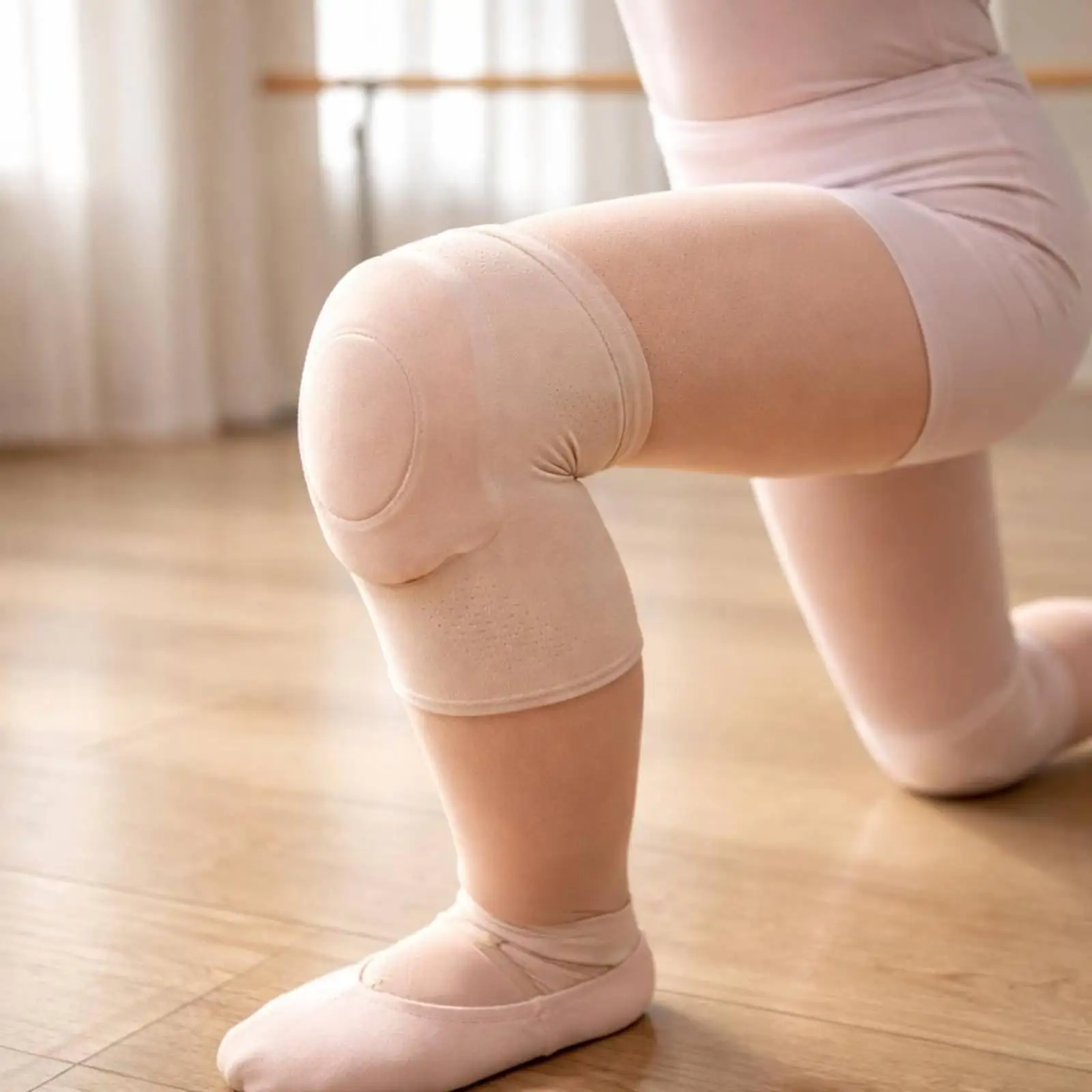 Children Knee Pads for Dancing Breathable Pull on Sleeves with Sponge Padding for Studio Floor Routines Comfort Fit Knee Cover