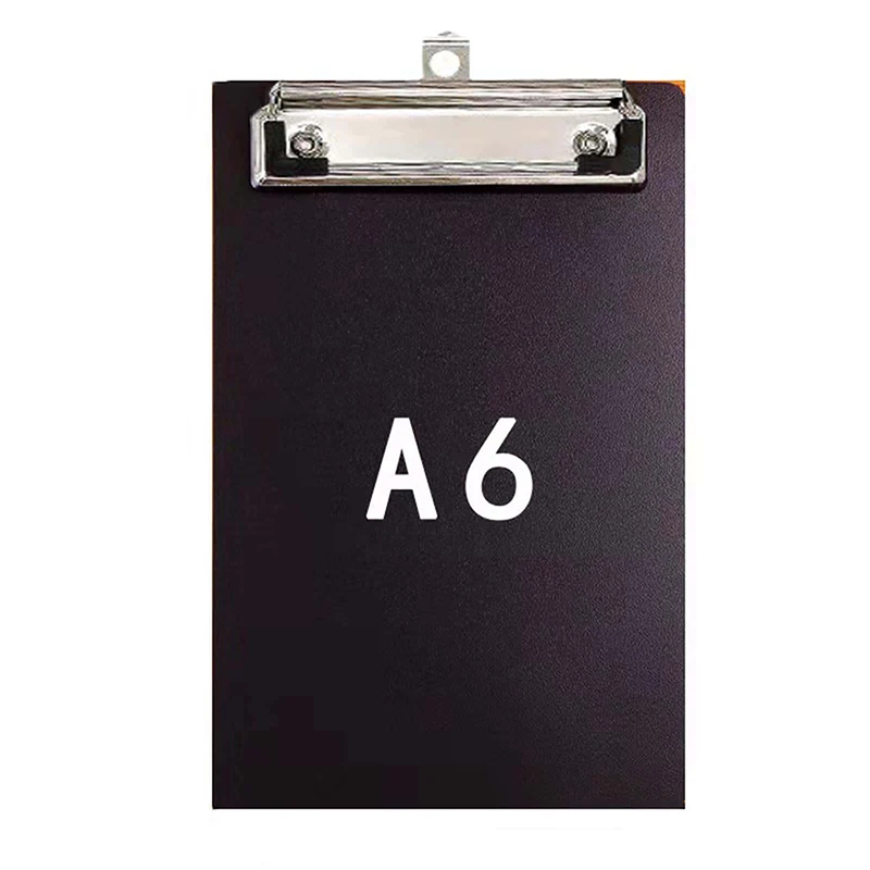 Bview Art 1pcs Clipboards with Low Profile Metal Clip Standard A6 Size with Hanging Clipboards For Office Stationery Supplies