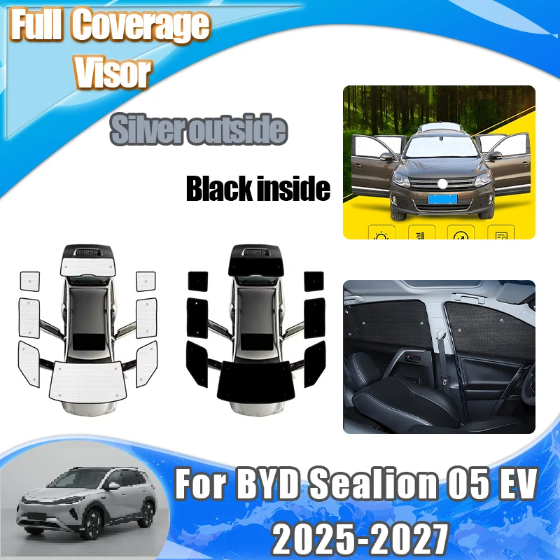 

Cover Sunshade For BYD Sealion 05 EV 2025 2026 2027 Visor Car Side Window Shade Car Full Sunscreen Anti-UV Auto Tool Accessories