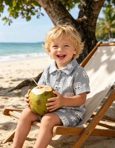 Toddler Baby Boy 2Pcs Summer Beach Outfit Palm/Dinosaur Print Short Sleeve Shirt Elastic Waist Shorts Kids Vacation Clothes