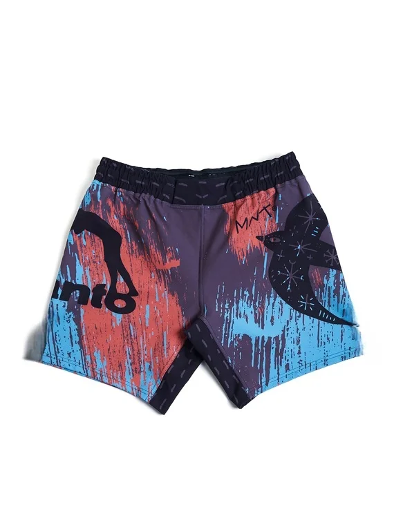 

2026 MANTO Defend Yourself BJJ Short Men's Black White Print Short Fight Shorts Quick-Dry MMA Training Sportswear Summer Tees