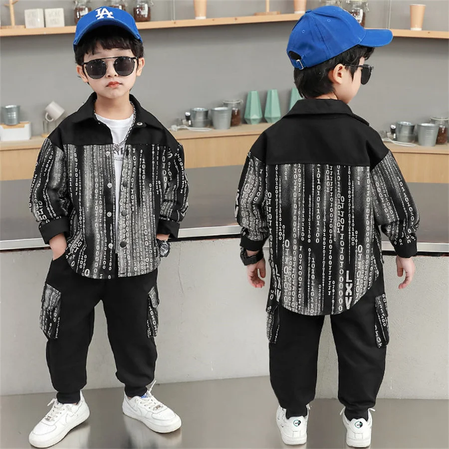 Boys Children Tracksuit Spring Autum 2 Pieces Boy Teenager Clothes jacket and pant Set 6 7 8 9 10 11 12 Year Old