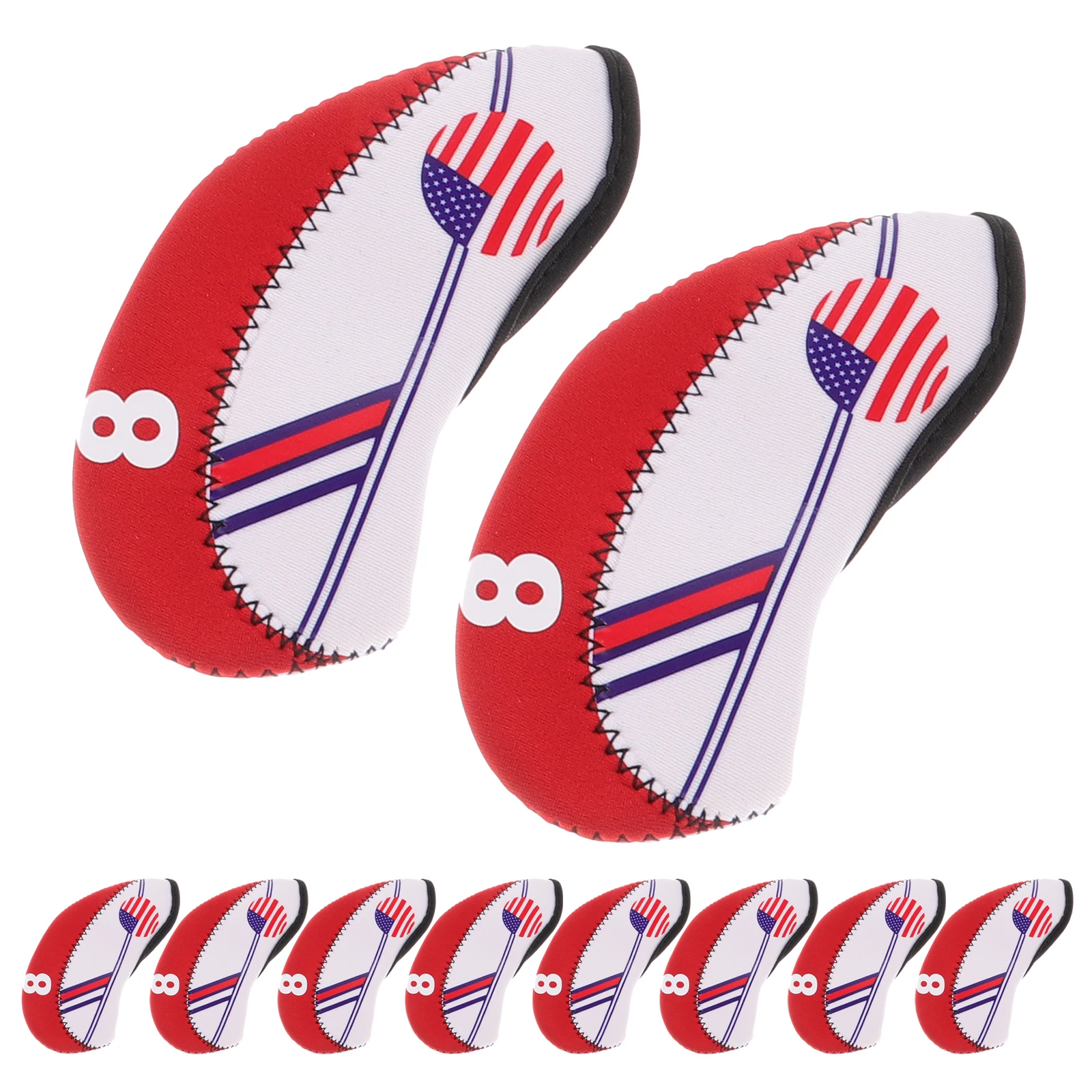 

10 Pcs Golf Club Cover Accessories Golfing Elegant Neoprene Golfs Rod Head Supplies Covers for Men
