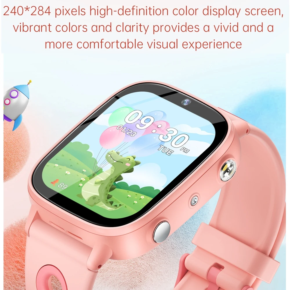 Montre intelligente pour enfants filles caméra enregistrement vidéo apprentissage mots lampe de poche enfants montre 2025 nouveaux garçons montre intelligente pour enfants Android
