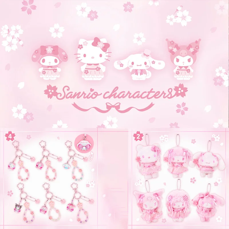 

New Genuine In Stock ‌Sanrio Sakura Fairy Collection‌ Hellokitty Melody Kurom Pink Sanrio Merchandise Birthday Gifts Collectible