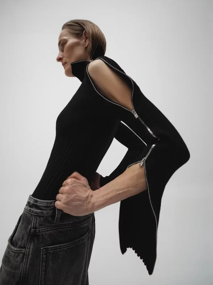 

Свитер Edition Red Label Winter New Cloud из шерсти с боковой молнией, высоким воротником, длинными рукавами, стандартной длины, однотонный, цельный.