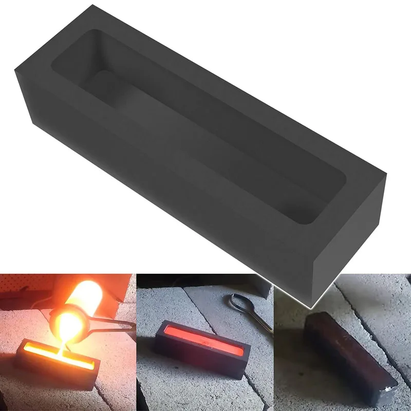 

Graphite Ingot Mold Crucible Mould for Melting Casting Refining Gold Silver Nonferrous Metal (Capacity Of 2KG )