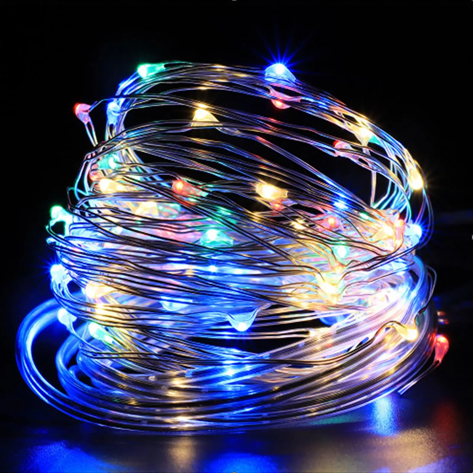 10 Stuks 10Meter 300ft Koperdraad Led Lichtslingers Vakantie Verlichting Fee Garland Voor Kerstboom Bruiloft Feest Decoratie