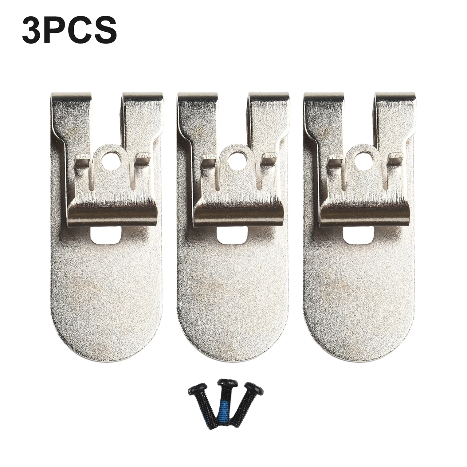 

Useful High Quality Practical Brand New Belt Hook Clip Parts 3PCS For Drywall Screwgun N435687 Replacement Silver Steel