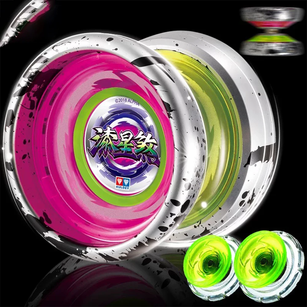 YoYo – anneau extérieur en métal incrusté d'alliage d'aluminium, insensible, Yoyo pour compétition 1A3A5A, cadeau 2 roulements extérieurs