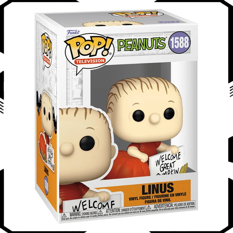 

Подлинный оригинал Funko POP — Коллекционная фигурка «Арахис Линнус и Снупи в виде великой тыквы», декоративное украшение, идеальный подарок