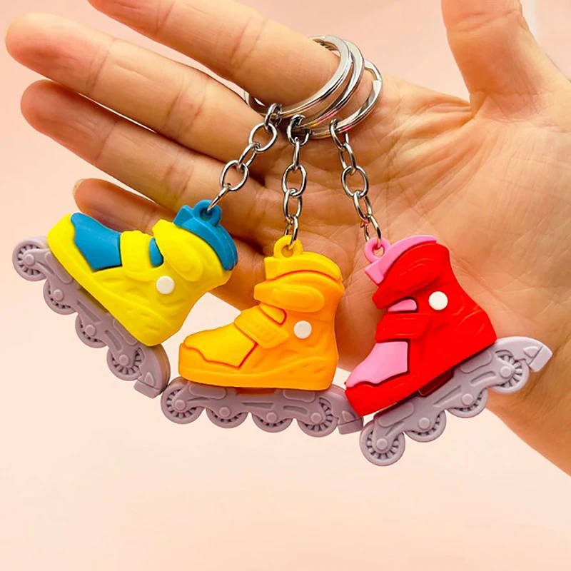 1PC Cartoon Roller Skates Shoes Keychain DIY Jewelry for Men Boy Grils Souvenir Party Gifts