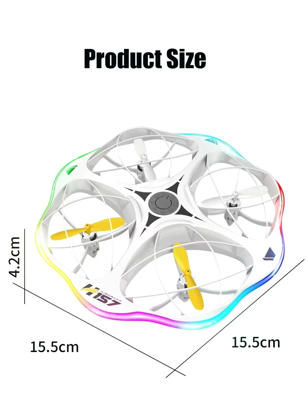 Model H158 Mini UFO Drone - 4-Axis Quadcopter (Remote + Watch Dual Control/RGB LED/360° Flip/Obstacle Avoidance) Best Kids' Gift