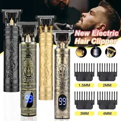 Máquina de corte de pelo para hombres, afeitadora de barba recargable, recortadora eléctrica profesional para peluquero, tondeuse coiffee