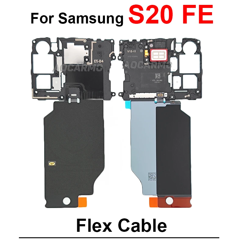 For Samsung Galaxy S20 FE s20fe Motherboard Cover With Earpiece And Wireless Charging Coil NFC Module Speaker Repair Parts