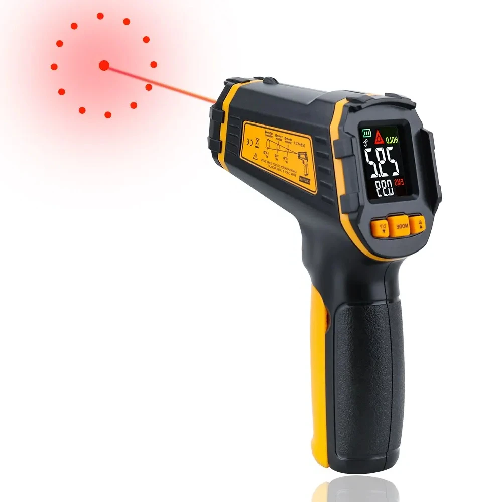 

Цифровой инфракрасный термометр, лазерный бесконтактный измеритель температуры, пирометр, гигрометр, ИК-термометр, цветной ЖК-световой сигнал тревоги