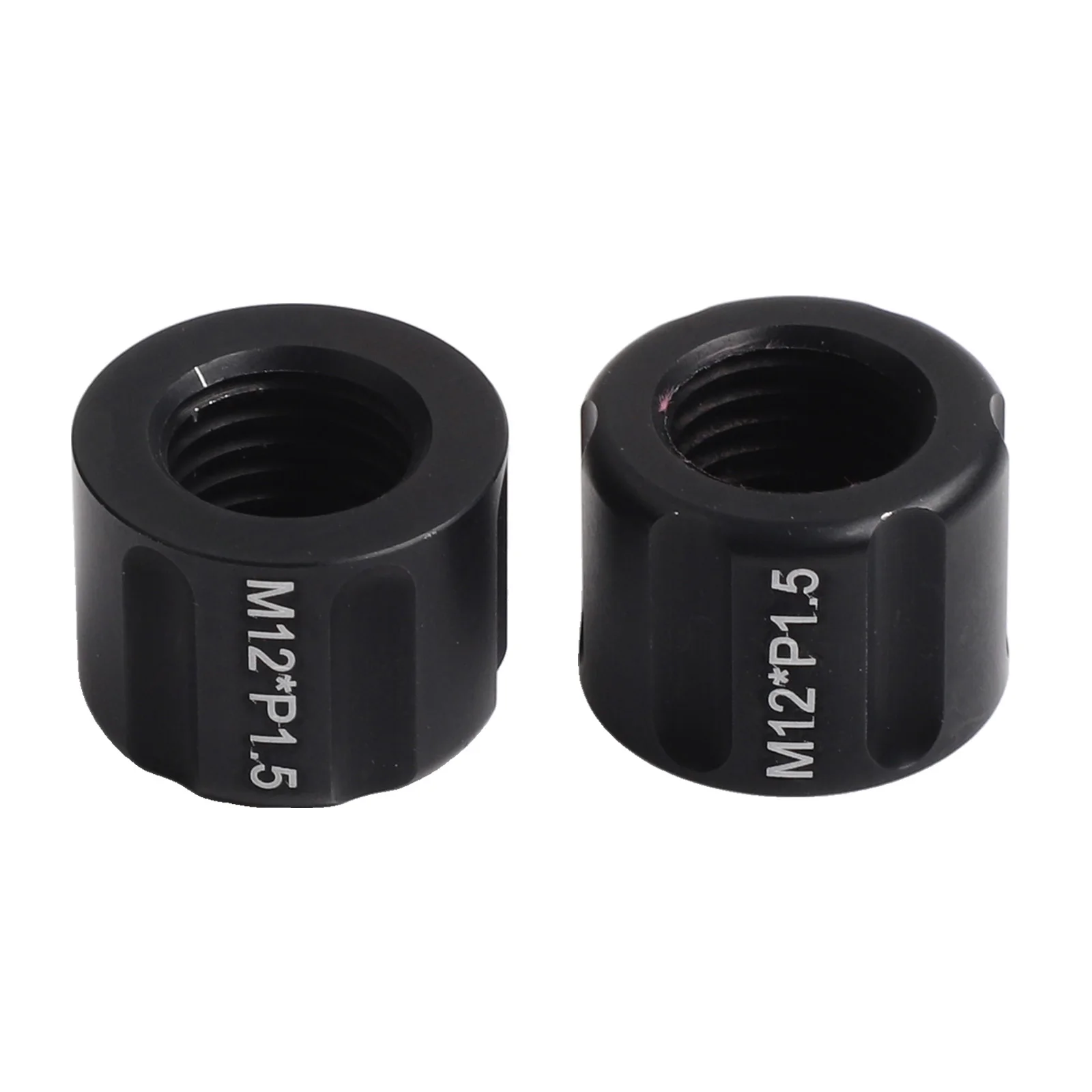 2PCS Bike Thru Axle Nut 12MM 15MM P1.0 P1.5 P1.75 Aluminum Alloy Hubs Axle Cap Hard-wearing Replacement Practical Bike Parts