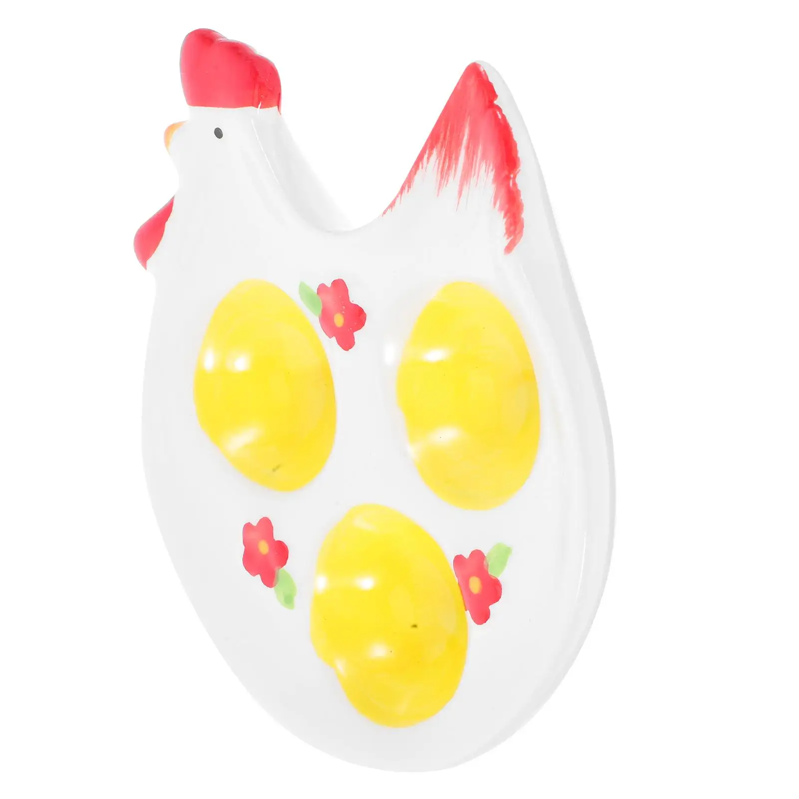 

Egg Tray Cup Chicken Creative Holder for Fridge Container Holders Counter Eggs Easter Countertop Ceramics Shaped