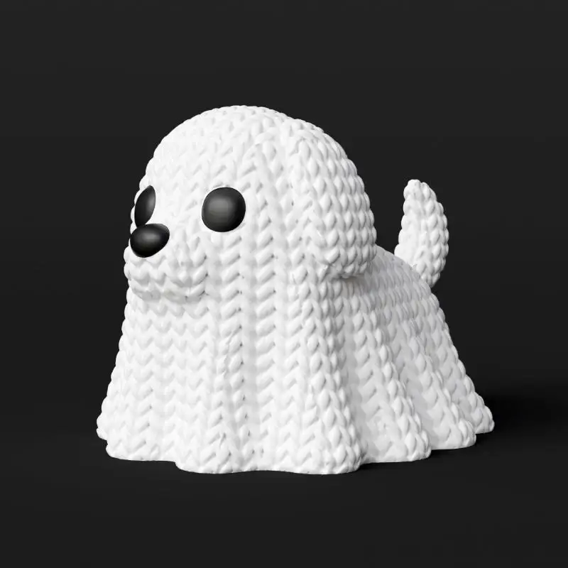 3D-gedruckte Geisterkatzen-Hundefigur Halloween Niedliche Mini-Statue Ornament für Heim- und Schreibtischdekoration sowie Partydekoration – Detail 9