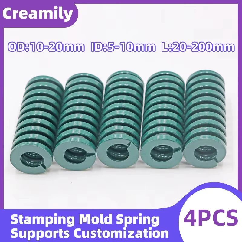 

Creamily 4PCS Heavy Load GreenTH Mould Die Spring Spiral Stamping Compression Springs OD 10-20mm ID 5-10mm Length 20-200mm