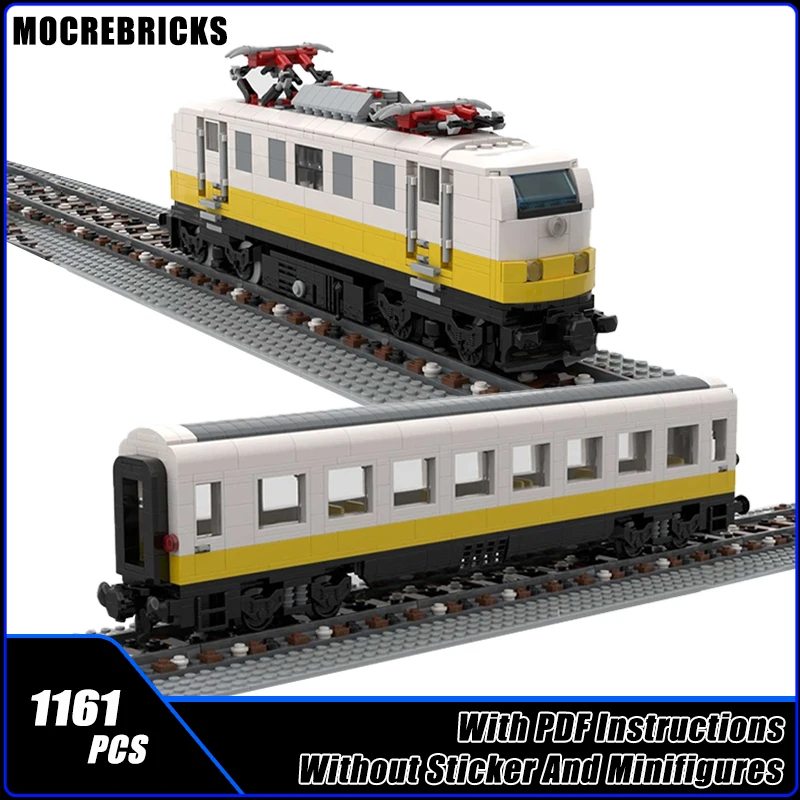 

MOC Building Block City Traffic Series German Wagon for Airport Express Train Model Originality Bricks Puzzle Toys Birthday Gift