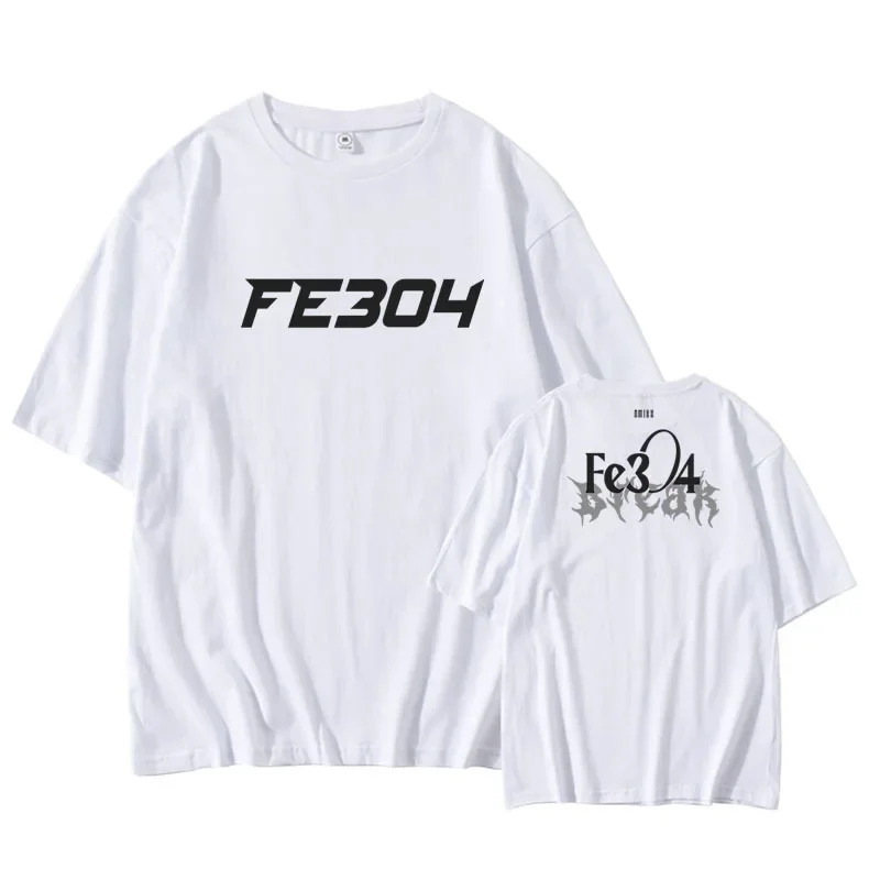 KPOP NMIXX Fe3O4: BREAK Ablum 오버사이즈 T 셔츠 LILY HAEWON SULLYOON BAE JIWOO KYUJIN 100% 코튼 반소매 그래픽 티셔츠