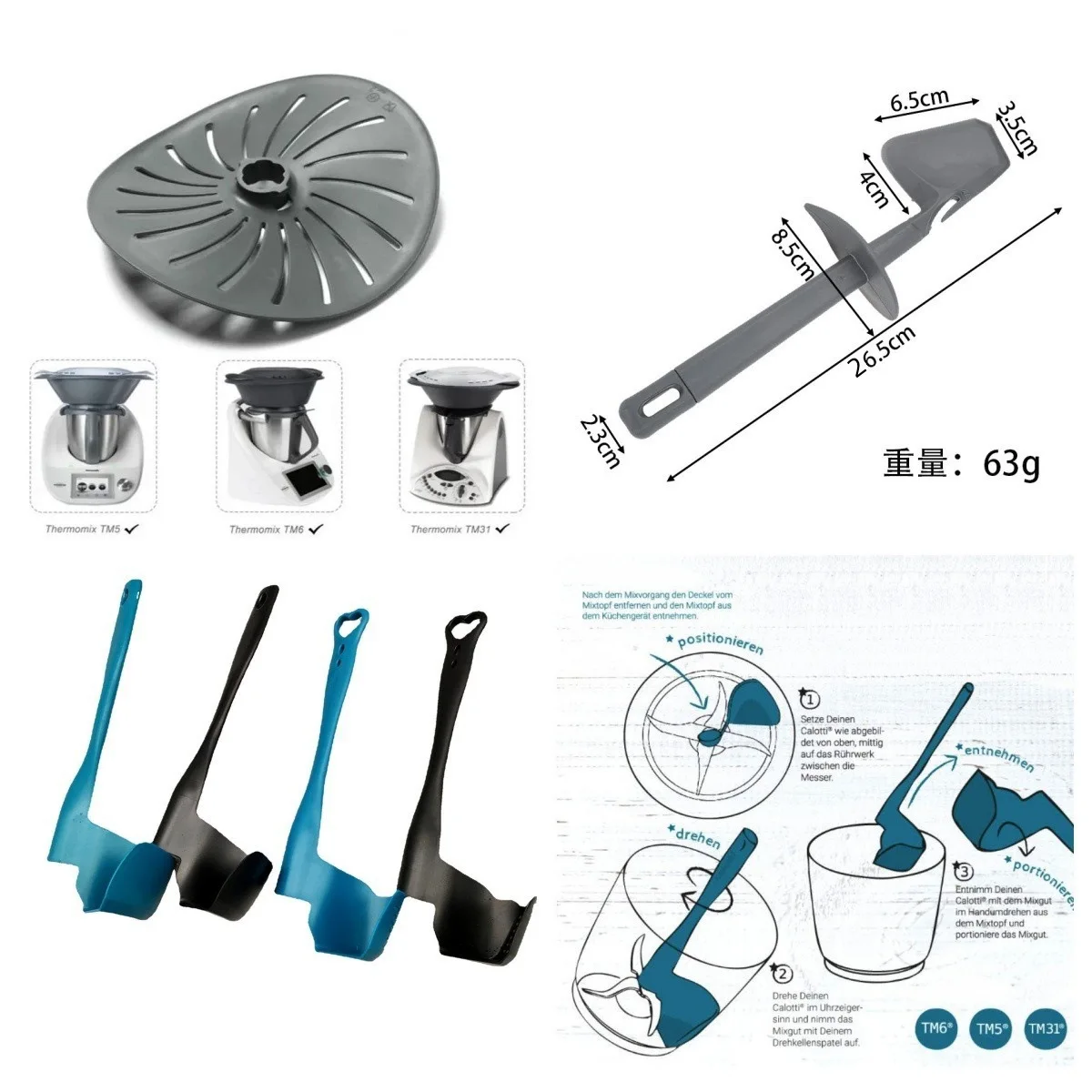 

Multifunctional rotary scraper cooking machine mixer scraper kitchen accessories Thermomix TM31 TM6