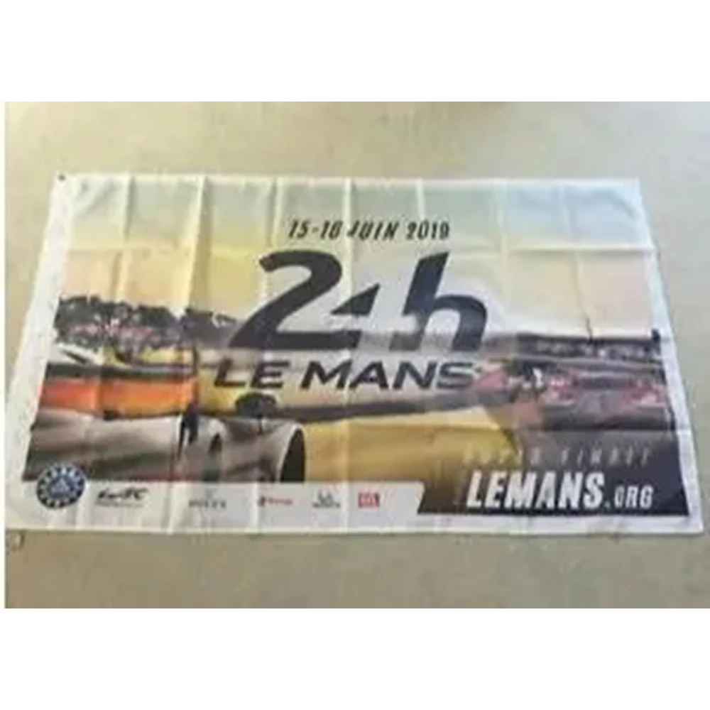 2X3FT 24hr du Mans flag with 3x5ft custom any banner flag