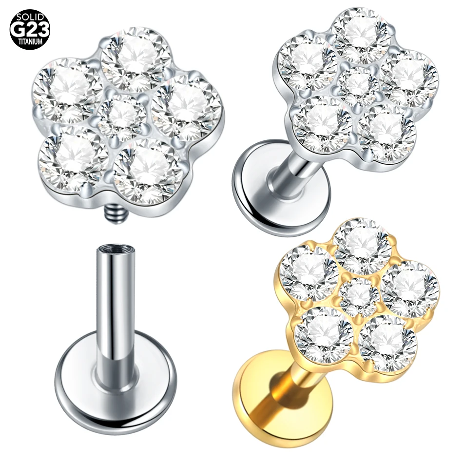 G23 Titanium Ear Tragus Cartilage Helix Piercing Stud
