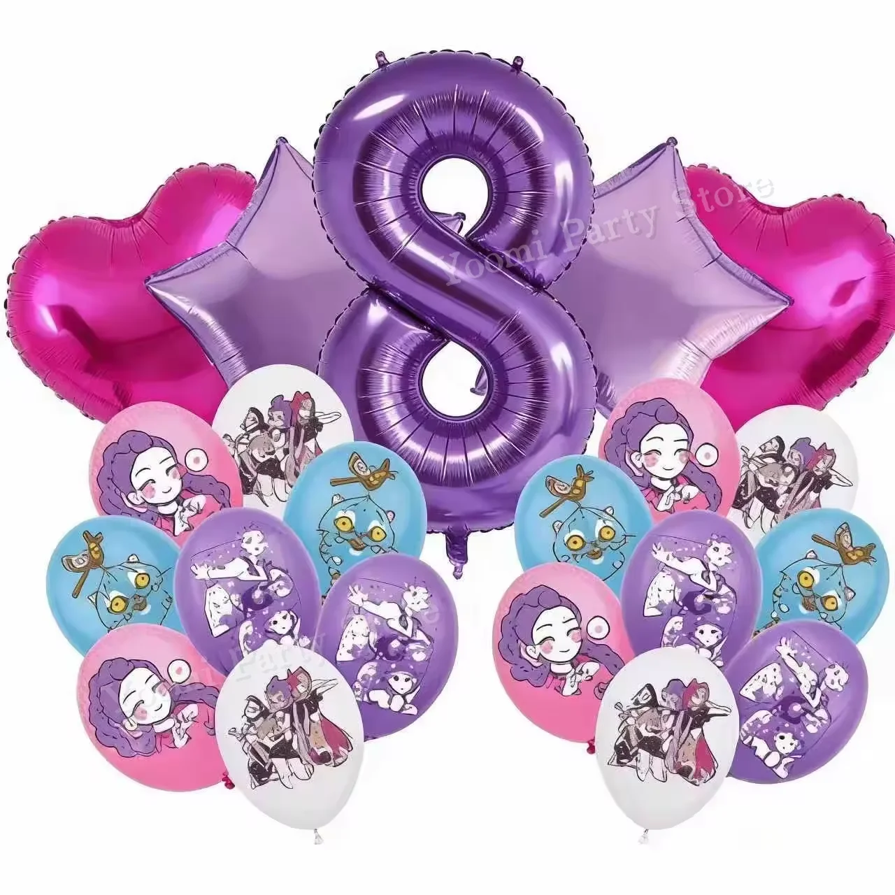 Geburtstagsparty-Dekorationsset Cartoon-Film-Mädchen Motiv Teller Becher Servietten Luftballons Baby-Shower-Party Geschenk – Detail 23