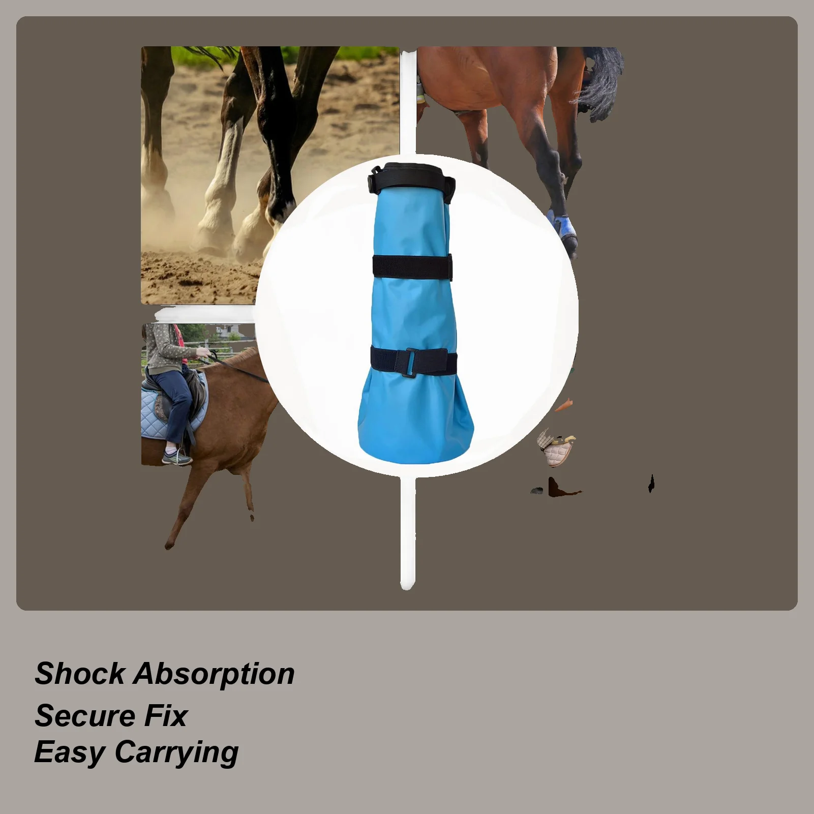 حقيبة العناية بحوافر أحذية الحوافر مع وسادة EVA حقيبة نقع الحافر مع الأشرطة لمزرعة المراعي المستقرة وإعداد عرض الرعاية اليومية