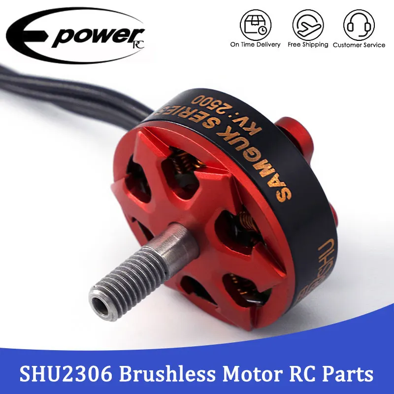 Motor sem escova impermeável, estável para modelos RC, brinquedos de peças multicopter, E-POWERRC Shu2306 1750KV 2500KV 2800KV 3-6S