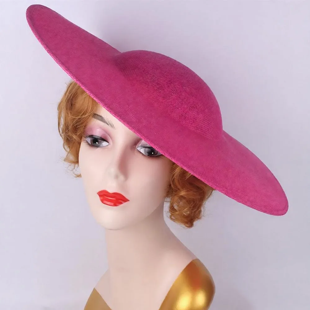 

New 40cm Fascinators Base Big DIY Hair Accessories Hat with Clip Maillinery Cap for Cap Supplies