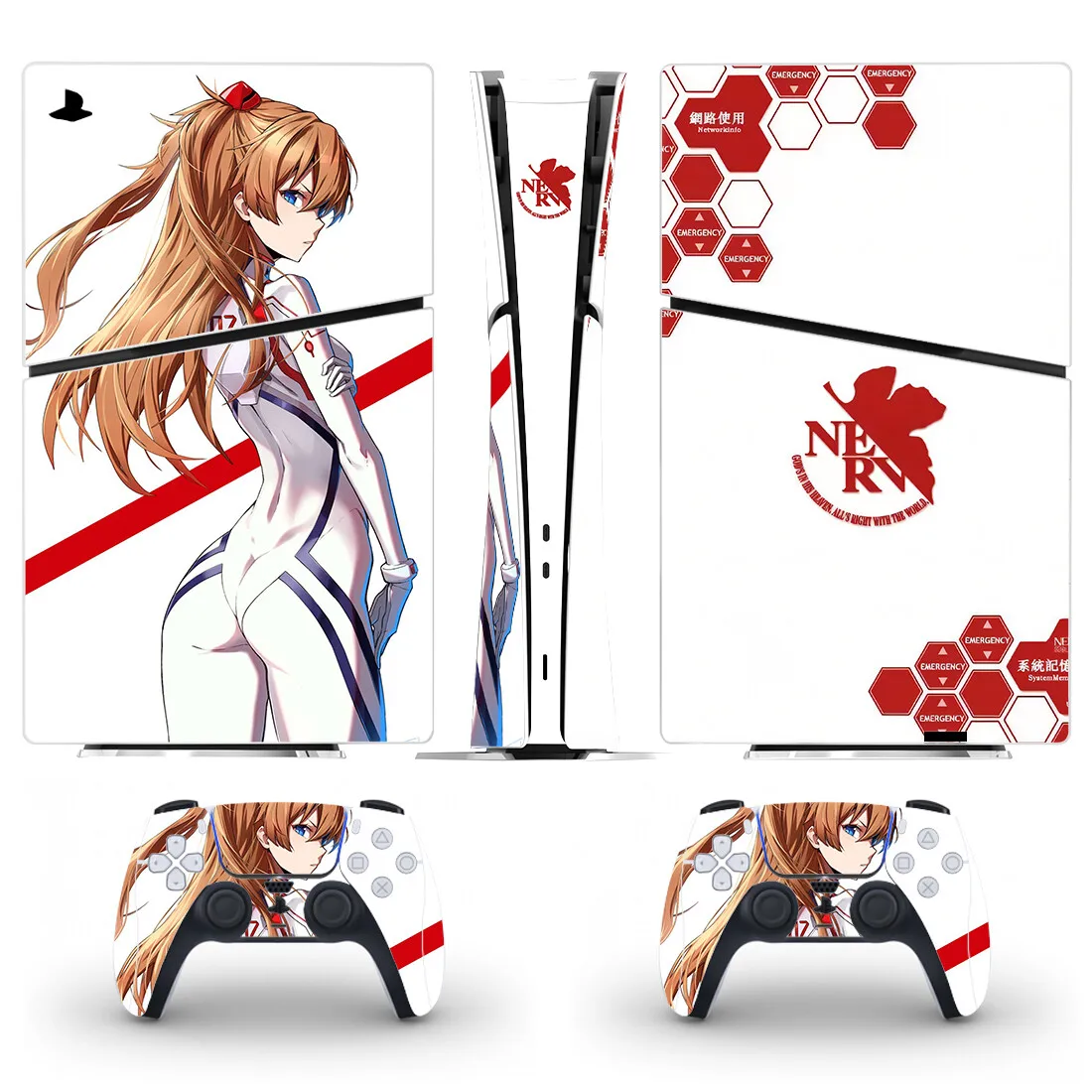 Anime New PS5 Slim Digital Skin Sticker Protector Decal Cover for Console Controller PS5 Slim Sticker Vinyl