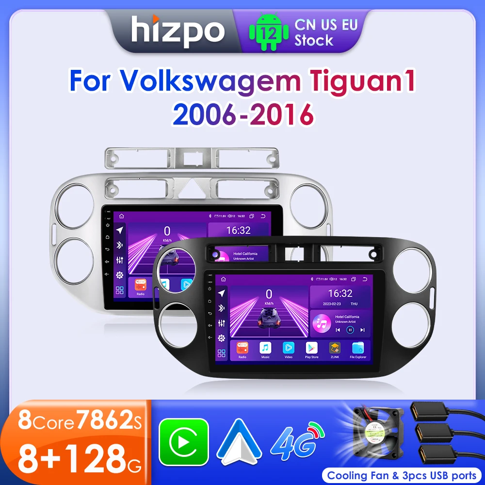 

Hizpo 8+128G Android Auto Radio For VW Volkswagen Tiguan 1 NF 2006 2008-2016 Carplay Car Multimedia Player 2din Autoradio Stereo