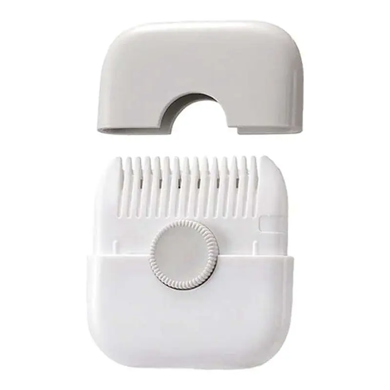 M02K-2-In-1 Hair Cutting Trimmer Barber Comb Bangs Hair Cutter Remover Home Mini Makeup Tools,Grey 6.5X7.5Cm