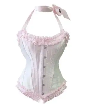 Sexy Golden Steel Boned Corset Elastic Satin Overbust Corset for Women