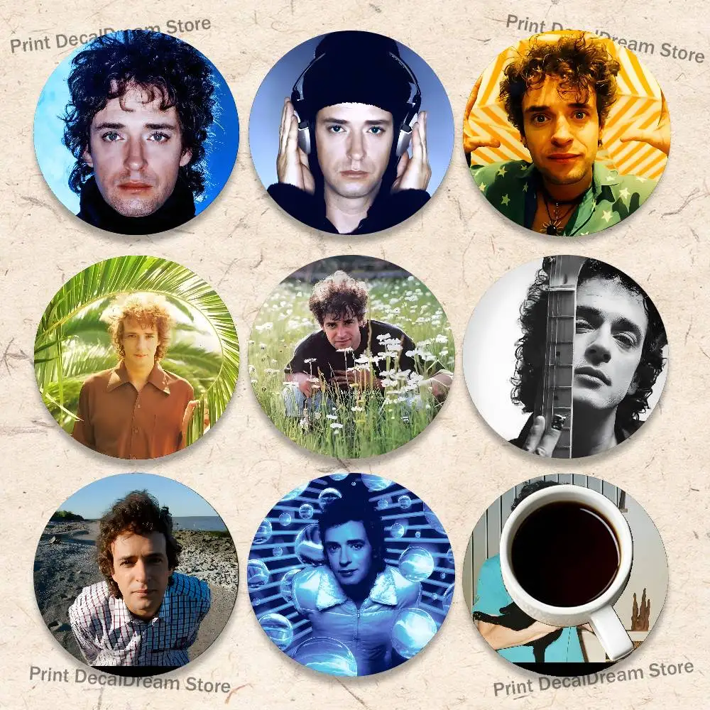 

Singer G-Gustavo Cerati 2D Pattern round Wooden Coaster Decorative Coffee Cup for Use in Coffee Shops Bars Wine Beer