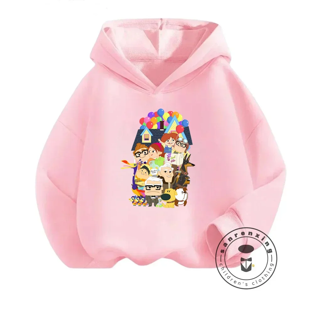 Disney Classic Up House Global Movie Inspired Sweatshirts for Children Soft Elasticated Cuffs Chic Street Style Fashion Tops