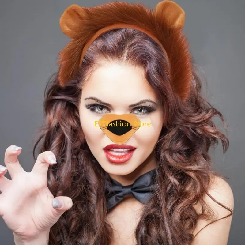 Y5GC 할로윈 사자 복장 의상, 헤어 밴드, 어린이 생일 파티를위한 꼬리