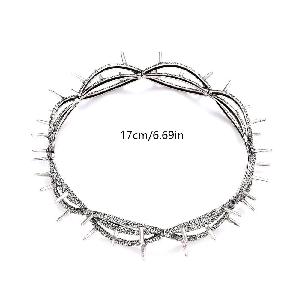 Kendrick Lamar Style Thorn Elf King Crown – Retro zweidimensionaler Herren-Haarschmuck, großes rundes Fantasy-Stirnband für Cosplay – Detail 5