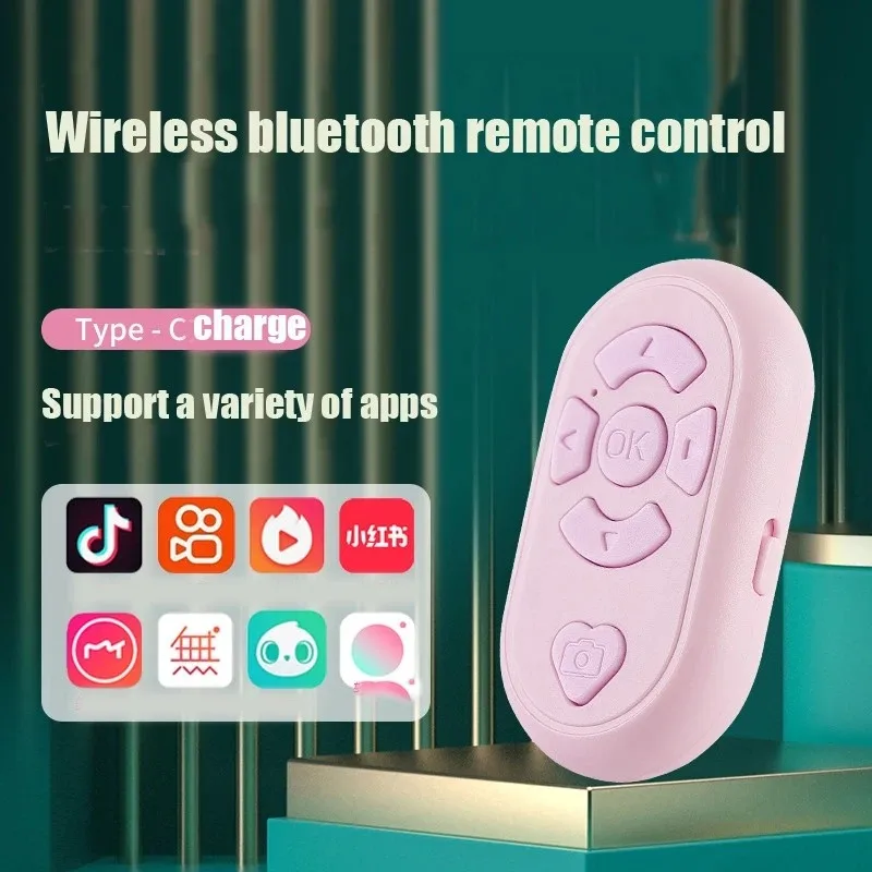 Wireless Mobile Remote Control Rechargeable Type-C Charging  Bluetooth Phone Photo Video Selfie Controller for Android IOS