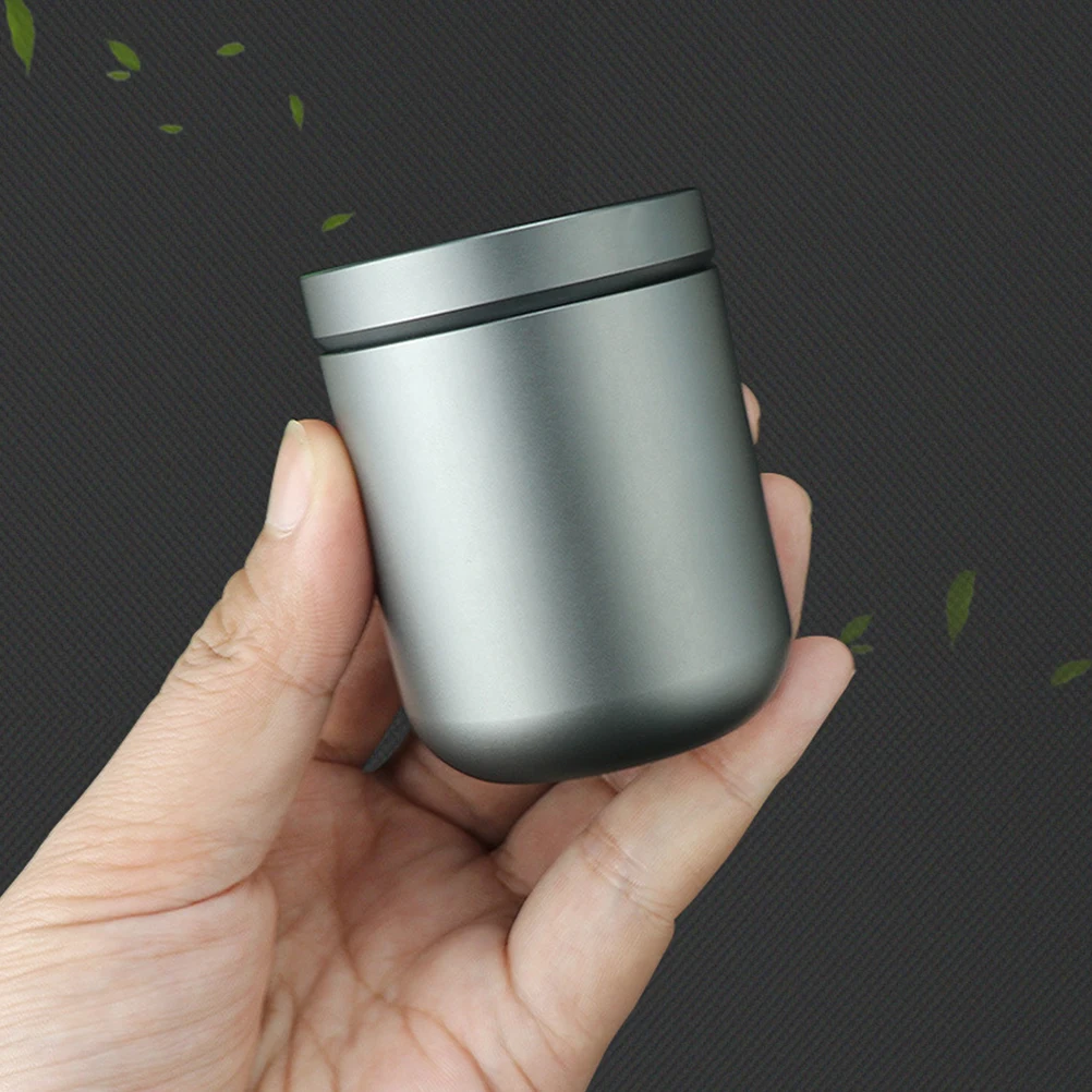 

Waterproof Sealed Storage Box Airtight Canister Container High Capacity Loose Leaf Portable Aluminum Alloy Storage Jar Pill Box