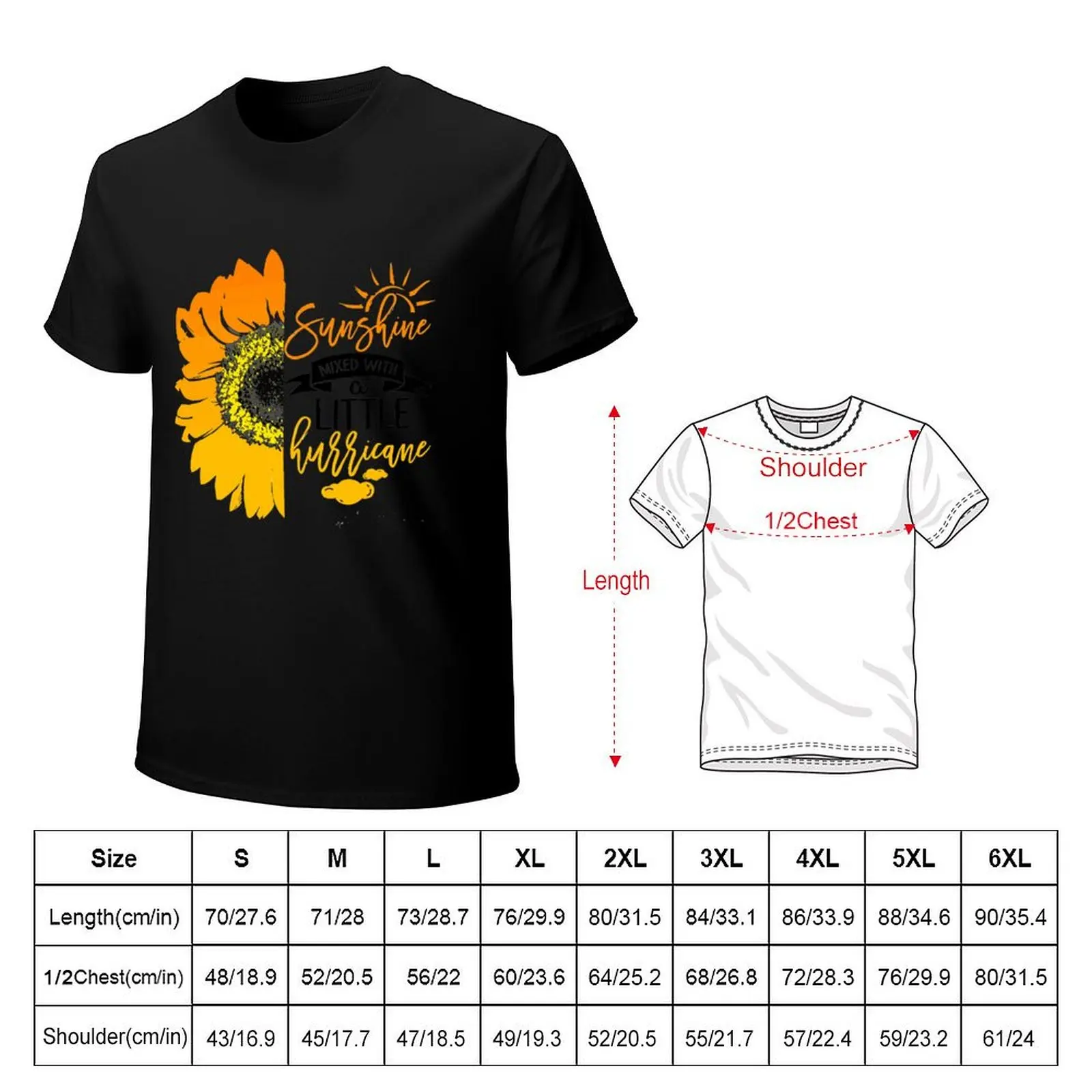 Sunshine Mixed With A Little Hurricane T-Shirt t shirts for man graphic tees T-Shirt