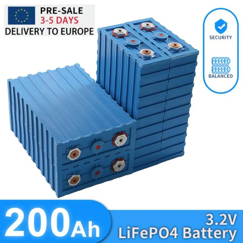 200AH Lifepo4 batterie 3.2V Lithium fer Phosphate bricolage cellule 12V 24V 48V pour RV camping-car EV bateau Yacht batterie Rechargeable
