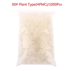 1000Pcs HPMC Plant Muslim Empty Capsule Medicine Capsule 00# Transparent Pill
