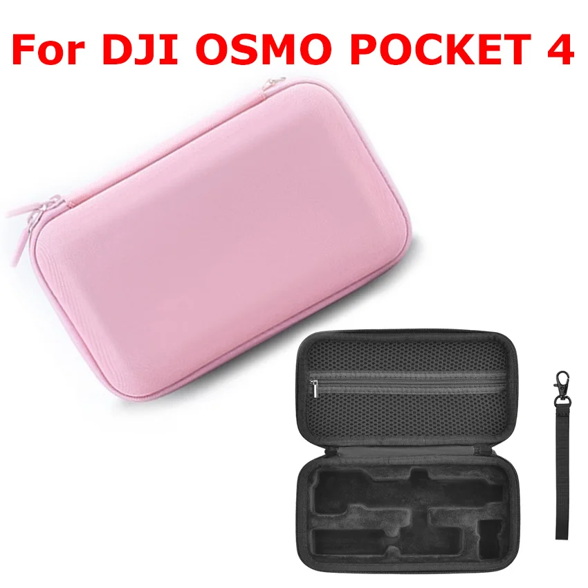 

Nylon Storage Bag for DJI Osmo Pocket 4 All-in-One Carrying Case Portable Protective Pouch Pink/Gray