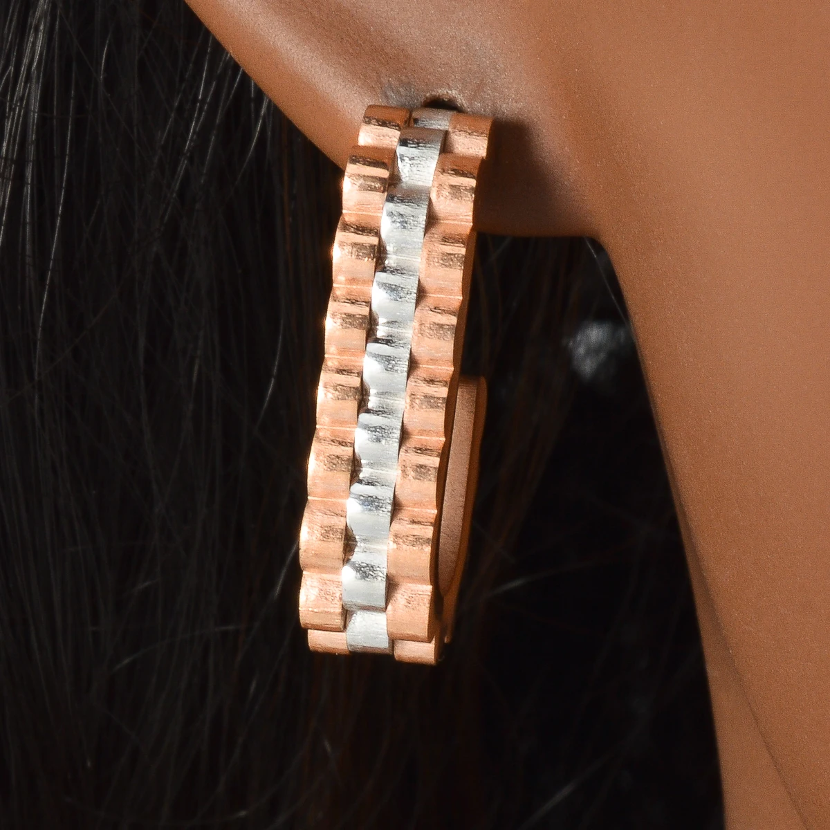 

Vintage Stainless Steel Earrings for Women Luxury Classic Watch Band Design Elegant Gift Idea Drop Dangle Earrings