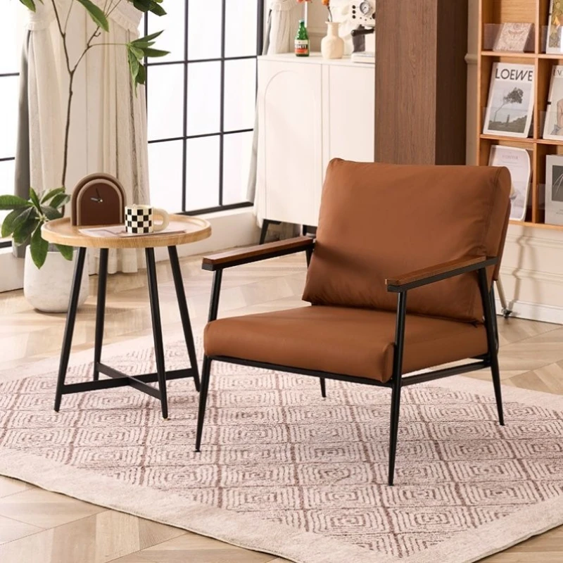 

Modern Italian minimalist designer leisure chair creative wrought iron single sofa light luxury living room Nordic tiger chair