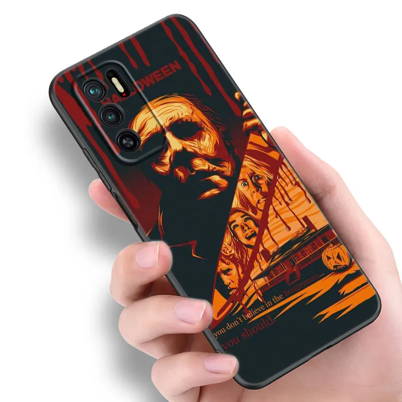 Horror Movie Halloween Black Silicone Phone Case For Xiaomi Redmi Note 9 10 11 11S 11T 12 13 Pro 5G Plus 9S 10S 12S